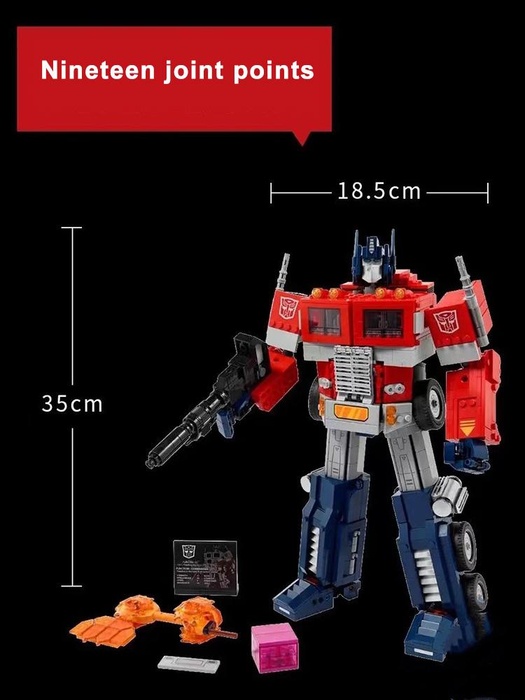 1508PCS Transformation Robot Car Toys Optimus Prime Building Blocks 10302 Truck Autobot Deformation Movies Gift For Children