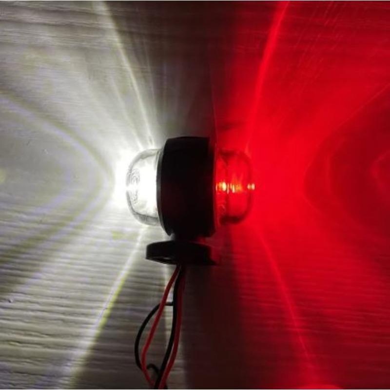 4 шт. Боковые габаритные огни для мотоцикла, грузовика, заднего фонаря, габаритного фонаря, габаритного фонаря для грузовика, тягача, стояночного фонаря, красно-белого, красно-желтого цвета