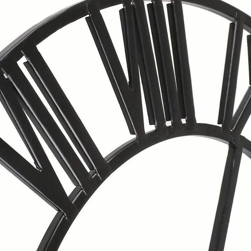 Большие уличные садовые настенные часы с металлическими римскими цифрами 40/47 см, круглый циферблат, черное золото, украшение для дома