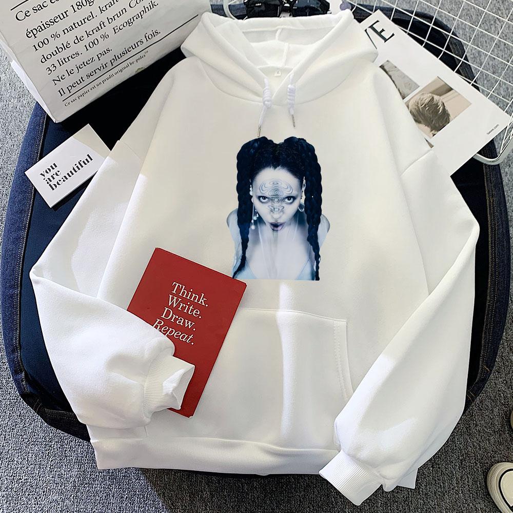 Graphic Hoodies Women Men Winter Hooded Sweatshirts EUSEXUA FKA Twigs Singer Printing Pullovers Hooded Gothic Clothes Sudaderas
