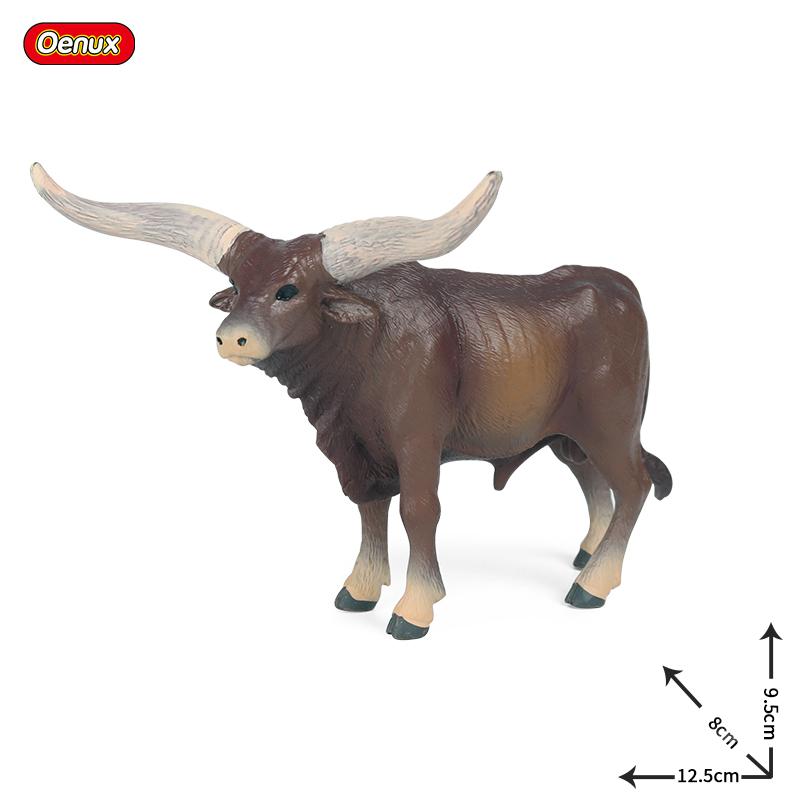 Oenux Симуляция Милые Фермерские Животные Молочная Корова Крупный Рогатый Скот Теленок Ангус Бык Вол Бык Буйвол Модель Фигурки Игрушка Развивающая Милая Подарок Ребенку