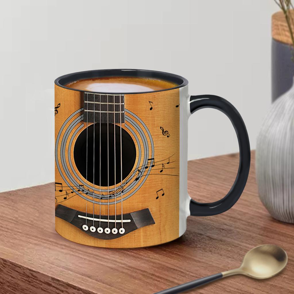 1pc,Guitar-Themed Mug -DurableDrinkware for Hot & Cold Beverages -Perfectfor Music Lovers, Ldeal Gift for Any Occasion 11oz
