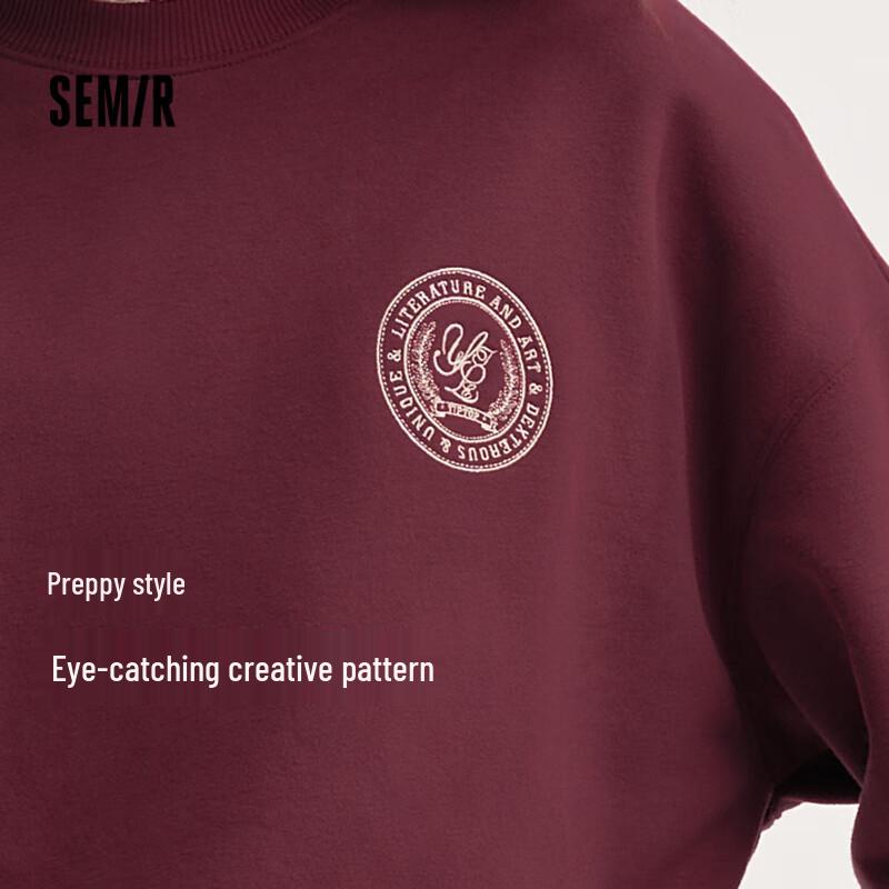 Semir Women's Oversize Thermal Embroidered Fleece Sweatshirt