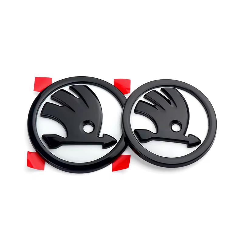 tnkrq7 Car Emblem Badge Front Hood Trunk Sticker Decoration For Skoda Octavia Superb Rapid Kodiaq Karoq Enyaq RS Yeti Scala Fabia Kamiq