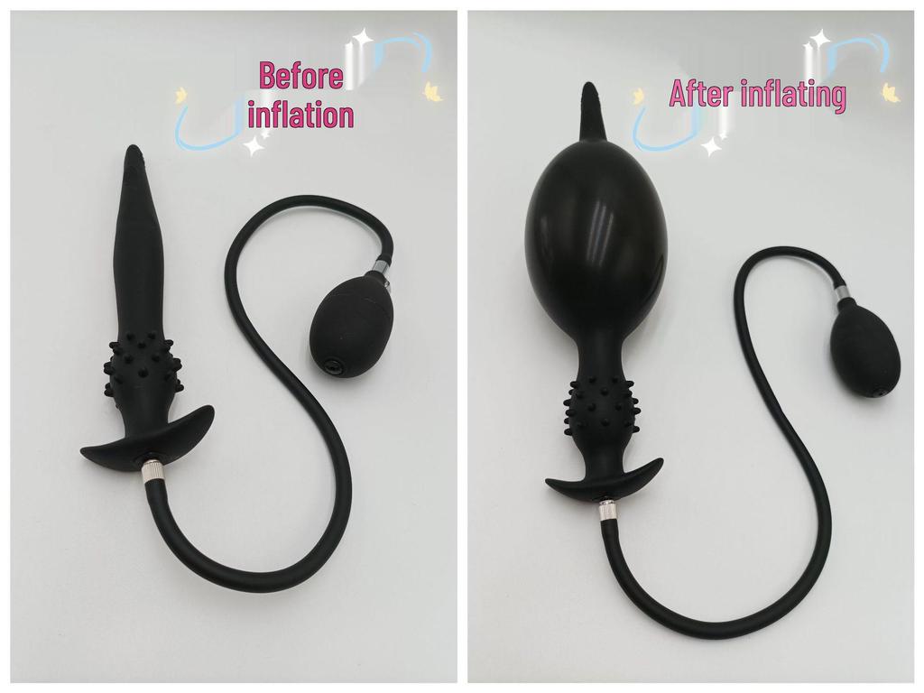 Надувной силиконовый анальный дилататор в виде угря для мужчин и женщин - Супердлинный задний мастурбатор.