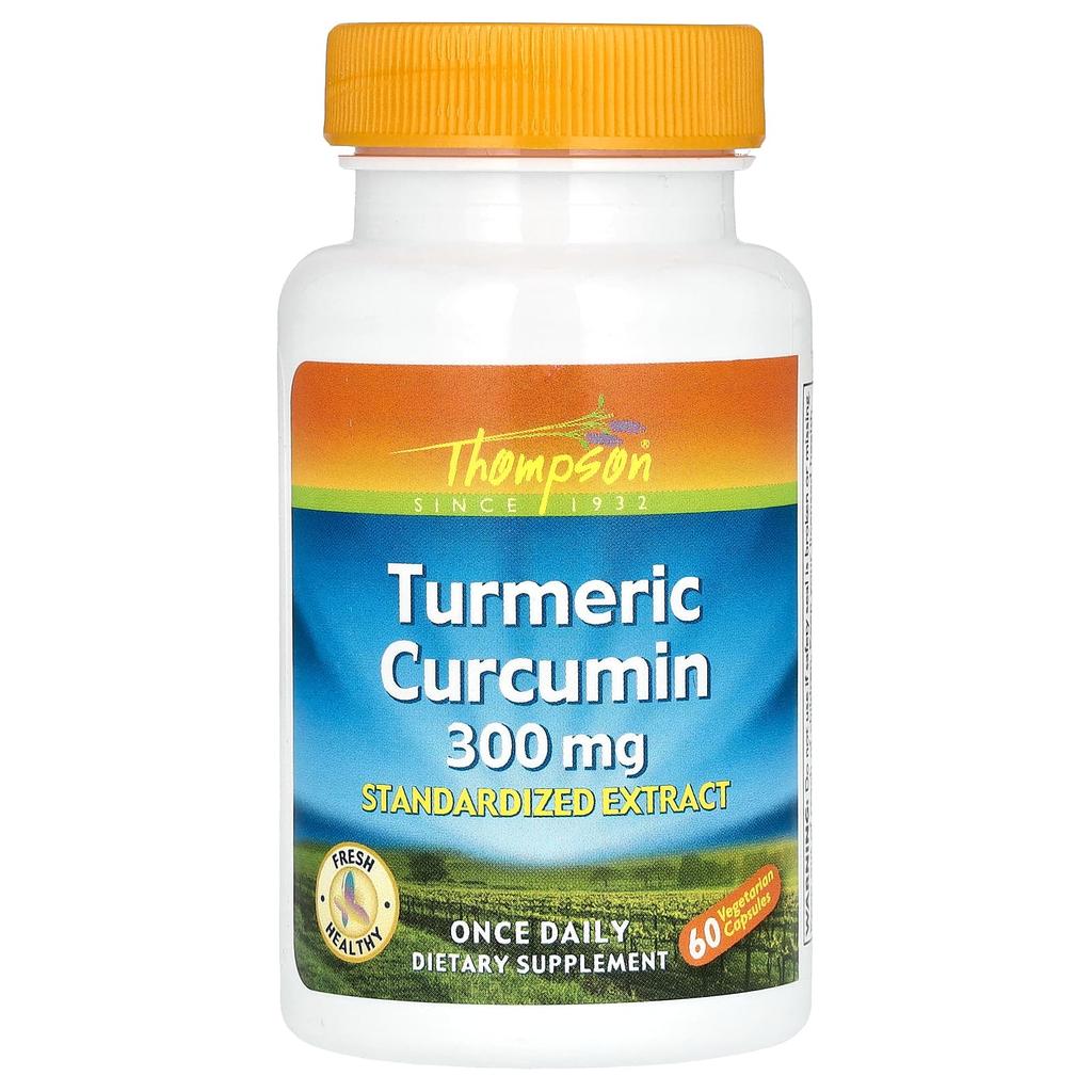 Thompson Turmeric Curcumin, 300 Mg, 60 Veggie Capsules