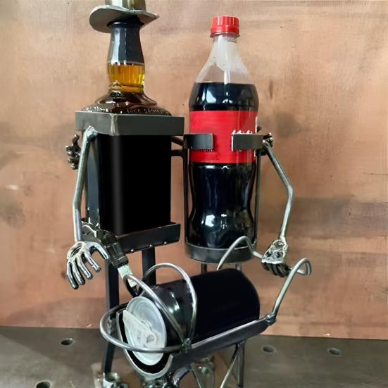 Metal Wine Bottle Holder Saucy Figure Drink Holder Bar Tabletop Wine Rack for Decorative Display Wine Enthusiasts Gift