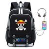 Riman ONE PIECE One Piece Peripheral Backpack, Youth Large-capacity Schoolbag USB Computer Bag