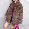 Fur Autumn and Winter New Standing Collar Fur Coat Medium Long Korean Fit Imitation Fox Fur Warm Coat