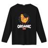 Mens ORGANIC FARM Vintage T Shirt Black vintage Washed Slightly Top For Everyday Wear Soft fashion graphic homme streetwear