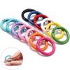 5 Pcs 25mm Openable Round Carabiner Colorful Spring Clasp O Ring Keychain Clips Jewelry