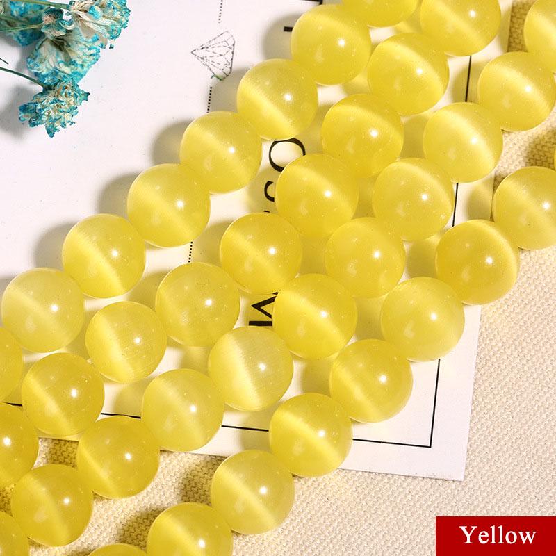 Креативные свободные бусины, подвеска для изготовления ювелирных изделий, сделай сам, для ожерелья, браслета, круглые 100-50 шт. 4-8 мм, натуральный кошачий глаз опал