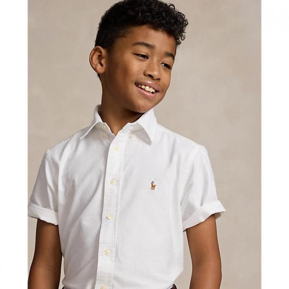Polo Kids Boys 8 18 Years Old Cotton Oxford Short Sleeve Shirts  Cwpowovy6820357100 