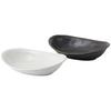 Saikai Pottery Curry Plate Pasta Plate Pair Tableware Set Oval Bowl Deep Plate Medium Bowl White X Black Width 24 X Depth X Height 6cm Dishwasher Safe