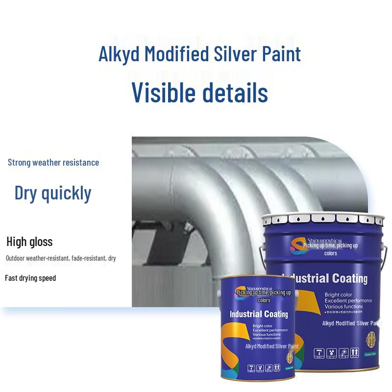Quick-Dry Alkyd Silver Anti-Rust Metal Paint