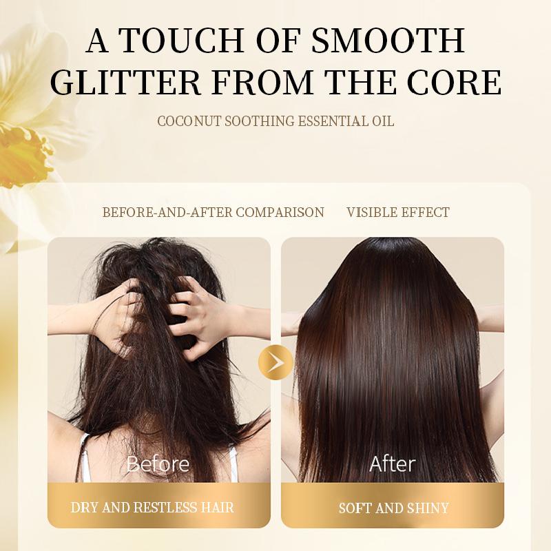 250 мл кокосовое массажное масло для ухода за волосами на теле, гладкое, питательное, увлажняющее