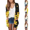 Women's Fashion Loose Casual Pocket Solid Color Long Sleeve Button Cardigan Jacket Tops