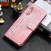 Магнитный кожаный кошелек-чехол для Samsung Galaxy S25 S24 S23 S22 S21 S20 Ultra Plus FE | Книжка на молнии с карманами | Премиум-чехол
