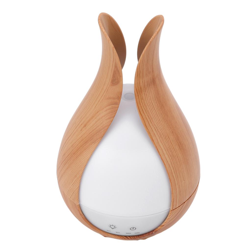 200ml Wood Grain Humidifier 8W 24V Automatically Shut Down Silent Aromatherapy Diffuser with 7 LED