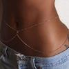 Fashion Simple Double Layer Copper Bead Chain Ladies Waist Belly Chain Belly Belt Chain Fashion Body Jewelry Spring Summer Gifts