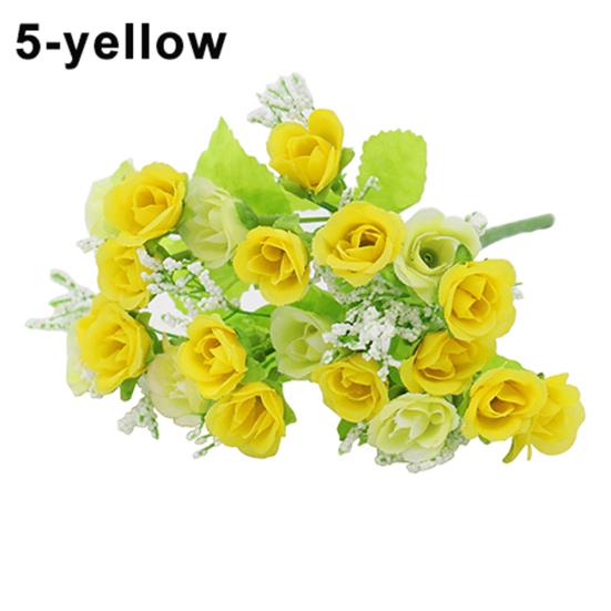 1 букет 21 голова искусственная поддельная роза свадьба украшение дома цветок