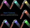 High-Pressure Spa Shower Head Negative Ionic Filter Spray Shower Sprinkler 7 Color Changing LED Handheld Showerhead