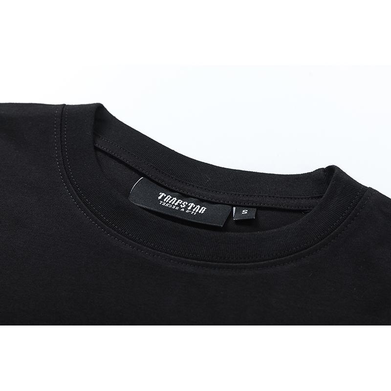 699 Trapstar London 2025 Лето Новая Высококачественный Хлопок Круглый Вырез Свободный Большой Размер Мужская и Женская Футболка Парная Футболка