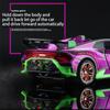 1/24 масштаб Lambo, литая под давлением модель автомобиля, игрушечный автомобиль с откатным механизмом, звуковым светом и распылителем для детей, коллекция подарков для мальчиков и девочек