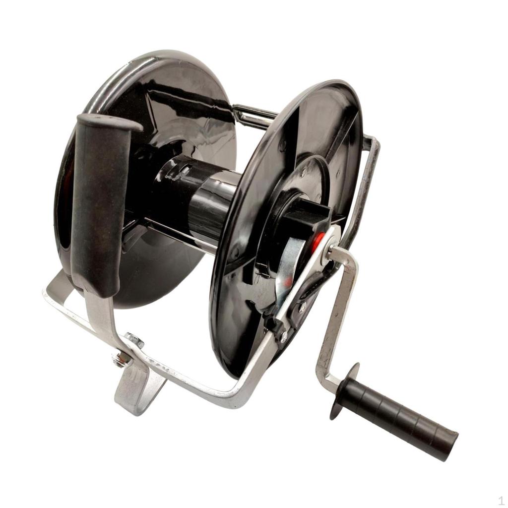 Electric Fence Reel Cord with Locking Rope Winder, Agricultural Equipment for Pasture, Farm,