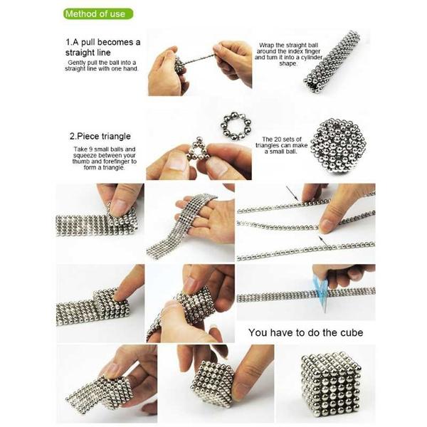 Newly 216PCS Magic Ball Cube Ball Leisure Puzzle Magic Beads Creative Decompression Colorful Magic Ball Holiday Gift