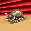 Pure Copper Turtle Ornament Longevity Ingot Turtle Brass Handicraft Office Decoration Living Room Brass Chinese Desktop