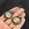 Серьги из яшмы Малигано Серьги с медной проволокой, обмотанные медью, ювелирные изделия ручной работы из меди, серьги с драгоценными камнями, подарки на годовщину, замечательные ювелирные изделия с проволокой