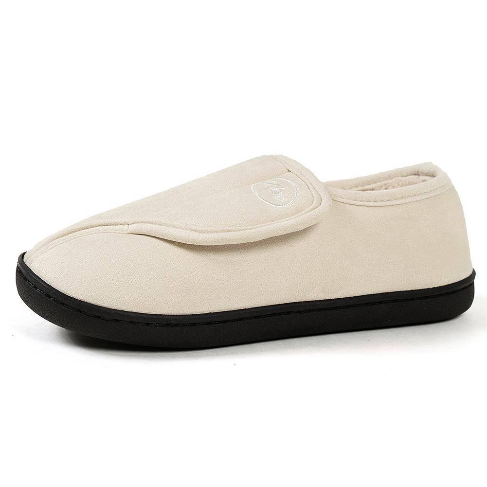 Slippers for Men Suede Leather Comfy Warm Plush Slip-on Shoes Non-Slip House Shoes Indoor/Outdoor