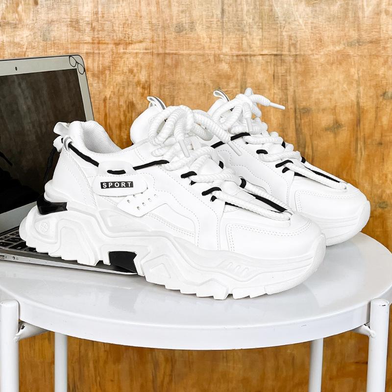 Men's Autumn Non-slip and Wear-resistant Casual Running Shoes, Youth Outdoor Versatile Thick-soled Heightening Dad Shoes