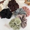 Korean Style Large Scrunchies Solid Color Elastic Hair Bands Women Hair Rope Ties Ponytail Holder Rubber Bands Hair Accessories