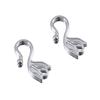 5pcs Stainless Steel Personalized Vintage Design Hook Bracelet Necklace Connection Buckle for DIY Jewelry Making Cool Components