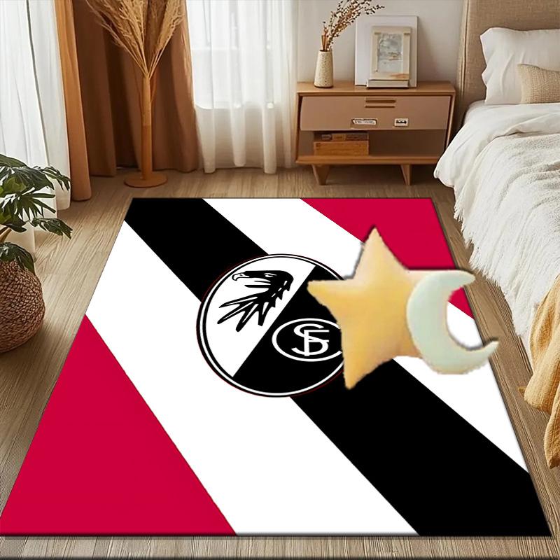 Eagle Symbol Frei-burg Football Rug for Living Room, Game Rooms, Office, Bedroom, Office Floor Mat Playful Design, fan gifts Christmas decor