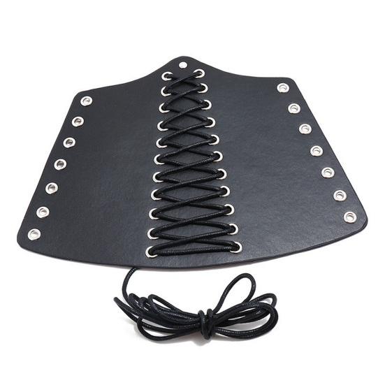 Vintage Wrist Guard Stylish Faux Leather Medieval Punk Arm Protector Lace Up Arm Belt for Parties Festivals Costume