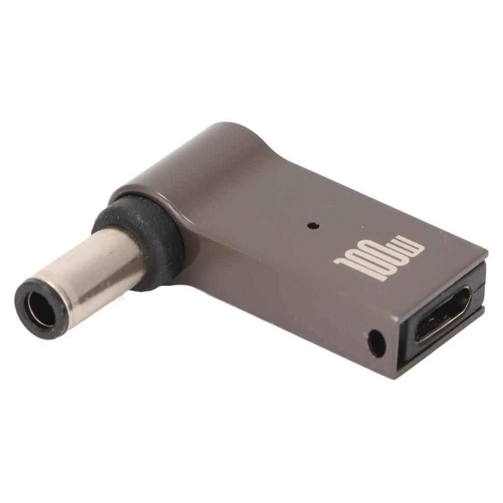 Адаптер USB Type-C Female на DC с чипом PD быстрой зарядки, угловой дизайн, компактный, портативный, адаптер питания для ноутбука 100 Вт