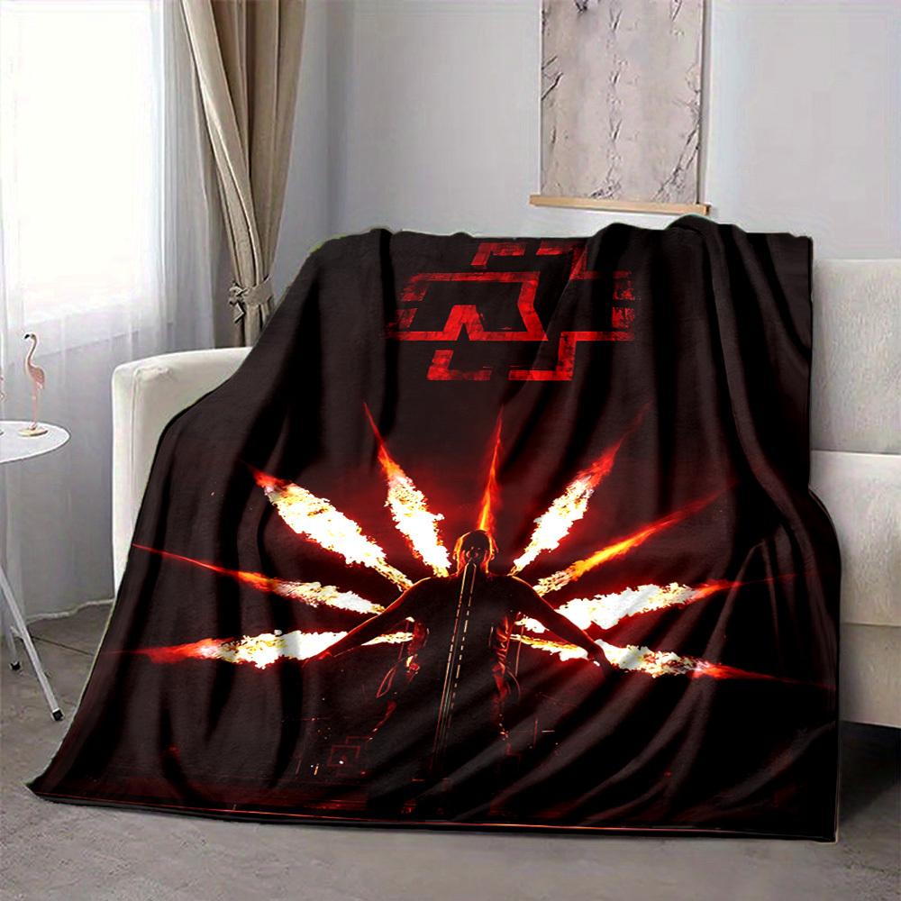 1 шт. Фланелевое одеяло Rammstein, Мягкое, Приятное для кожи, С цифровой печатью, Различные размеры в наличии для семьи, друзей, на день рождения