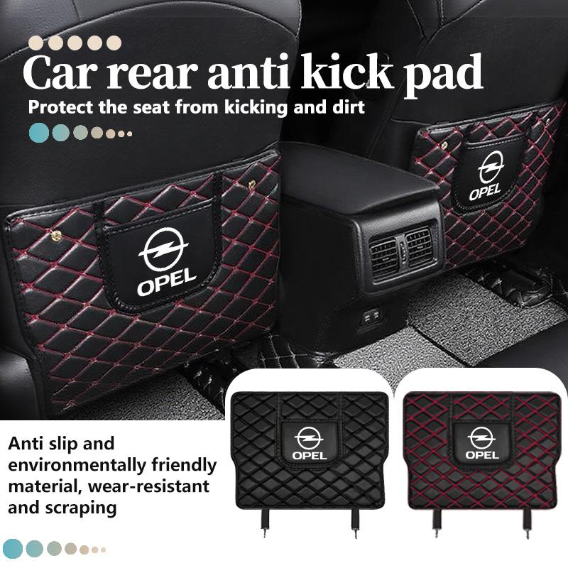Car Anti-kick Pad Leather Seat Back Protector Anti Scratch Mat For Opel Meriva Mokka Grandland Vectra Zafira Vivaro Antara
