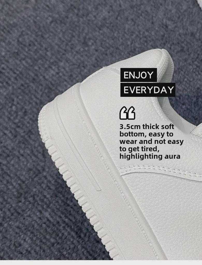 Женские белые кроссовки, увеличивающие рост 2024 года — универсальная спортивная повседневная обувь на толстой подошве на весну и осень