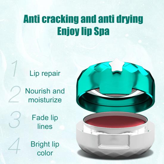 12g Lip Balm Fast Absorption Non-sticky Lip Care Natural Ingredients Lip Moisturizer with Mirror for Girl