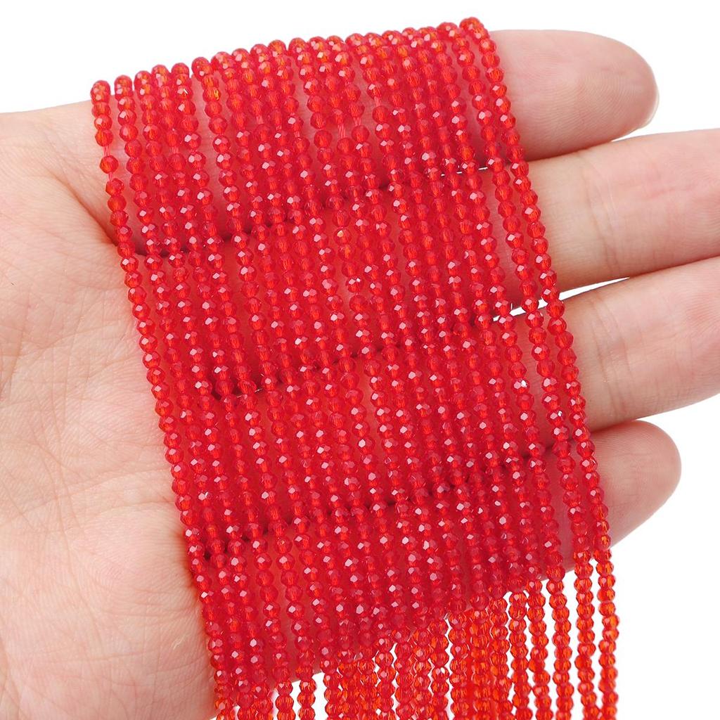 36cm Mini Glass Loose Beads Plated Color Faceted Beads For Jewelry Making DIY Necklace Bracelet Earring