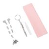 Eye Glass Repairing Kit Multiple Silicone Nosepiece Screwdriver Screw Tweezers Mirror Cloth Set