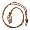 Retro style Braided Necklace Handmade Crystal Stone Pendant Necklace Net bag necklace  Gifts