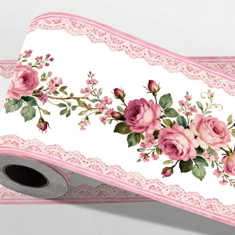 PVC Self-Adhesive Flexible Molding Trim Ceiling Molding Wall Trim for Furniture Door Wardrobe Home Decor Imitation Gesso Lines June Rose 100mm 5m/roll