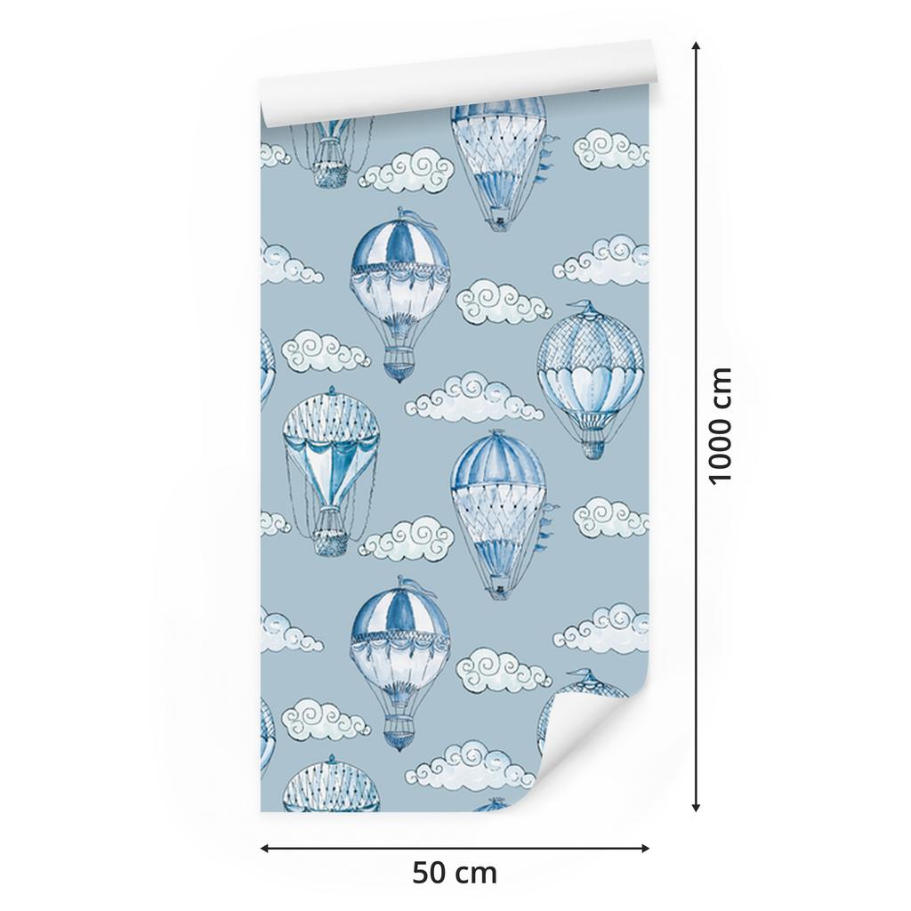 Balloons and Clouds Wallpaper for Living Room and Bedroom 50x1000