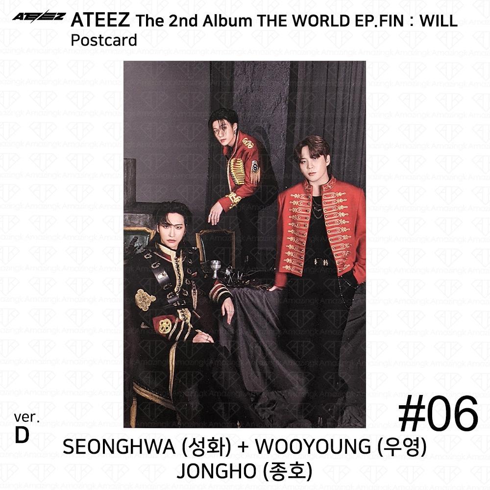 ATEEZ 2-й альбом WORLD EP.FIN WILL Открытка KPOP K-POP