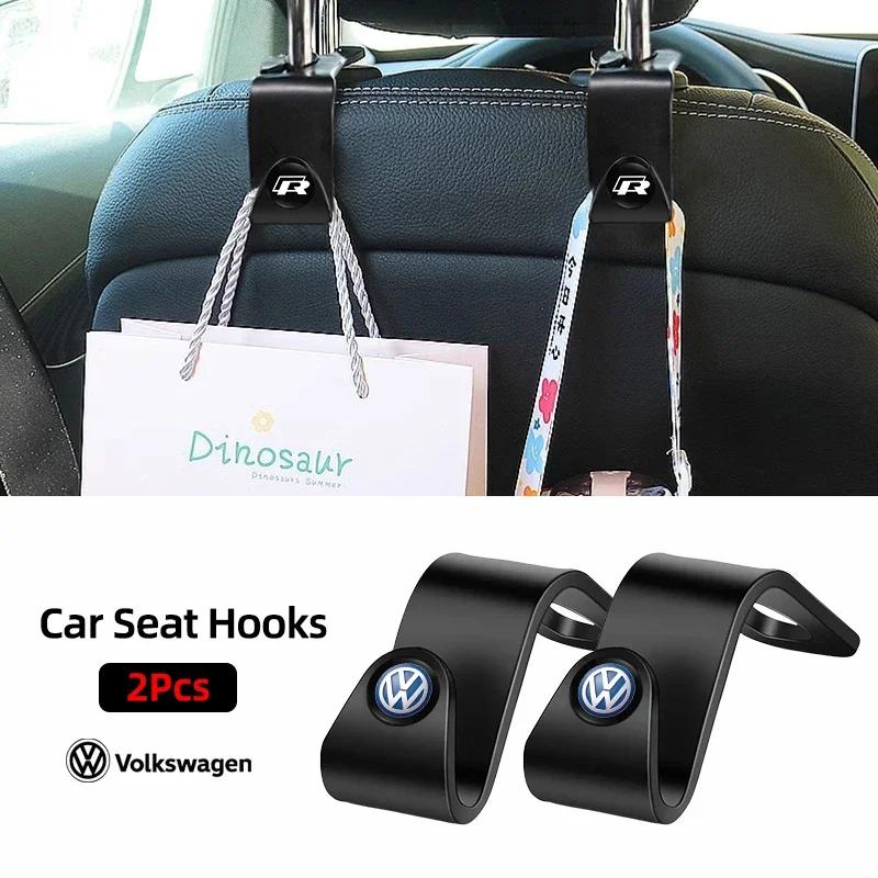 hijk1 ·2Pcs Car Seat Back Hooks Portable Storage Holder For VW GTI R Polo Golf Passat Tiguan Arteon Jetta Beetle Sharan Touran Scirocc